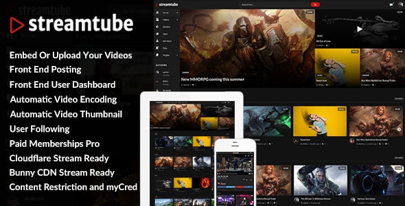 StreamTube – Video Streaming WordPress Theme