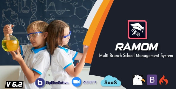 Ramom School – Multi Branch School Management System + 2 Add-ons [Subscription (Saas), QR Code Attendence]