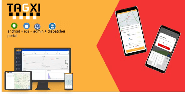 TAGXI – Taxi Application | Uber clone – Android + IOS + Dashboard