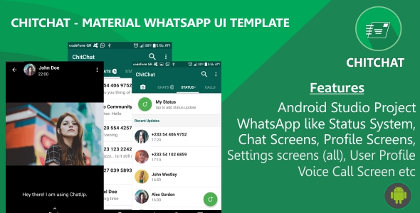 ChitChat – Material WhatsApp UI Template