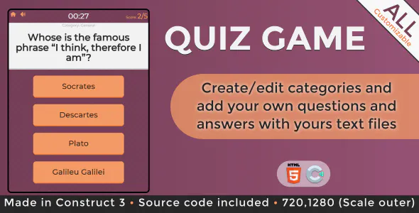 Quiz Game – HTML5 Casual Game