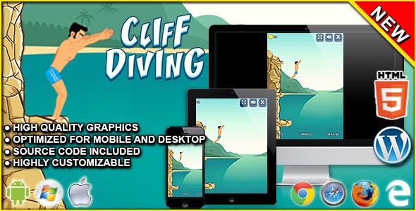 Cliff Diving – HTML5 Skill Game