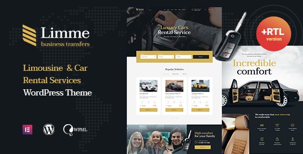 Limme – Limousine Transfers  Car Dealer WordPress Theme + RTL 1.2.3.1