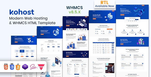 Kohost – Modern Web Hosting  WHMCS Template 10.0.1