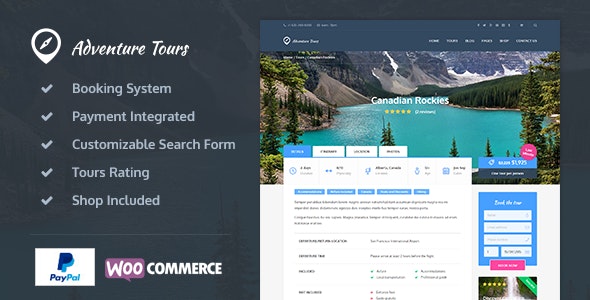 Adventure Tours – WordPress Tour/Travel Theme 5.2.0