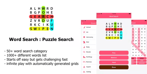 Word Search : Puzzle Search | Swift | Admob | Ready To Submit