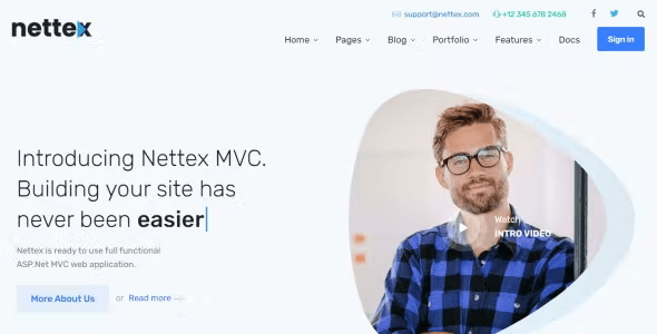 Nettex- .NET MVC Website Templates with Admin Dashboard 1.0.1