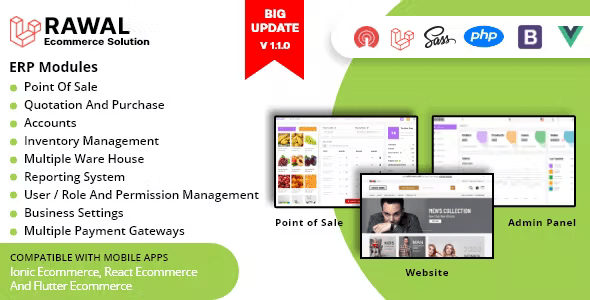 Rawal – All in One Laravel Ecommerce Solution with POS for Single  Multiple Location Business Brand