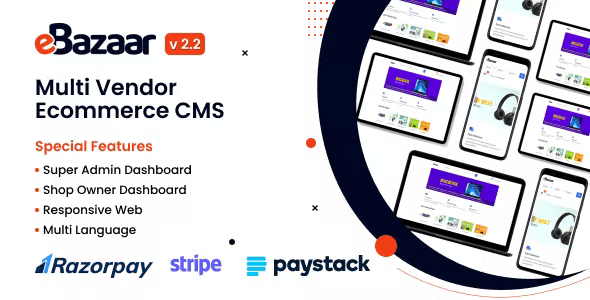 eBazaar – Multi Vendor E-Commerce CMS  2.2