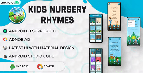 Kids Nursery Rhymes | Baby Songs Free | Kids Songs Offline App | Android App | Admob Ads | v2.0