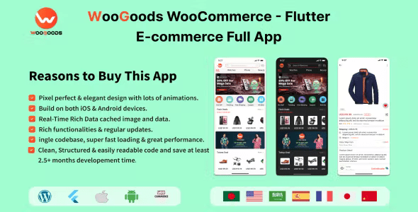 Woogoods WooCommerce – Flutter E-commerce Full App