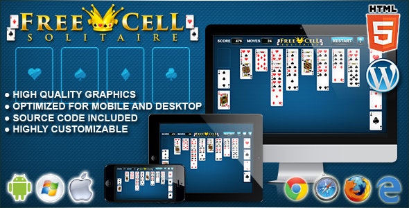 FreeCell Solitaire – HTML5 Solitaire Game