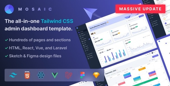 Mosaic – Tailwind CSS Admin Dashboard Template