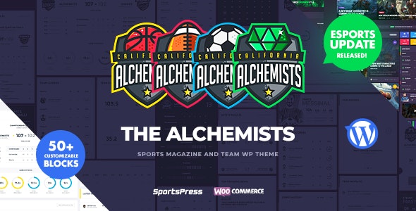 Alchemists – Sports, eSports & Gaming Club and News WordPress Theme 4.5.10