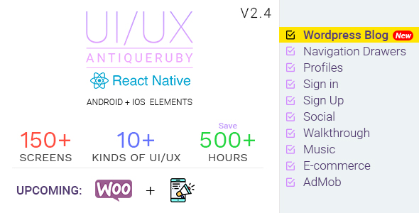 Antiqueruby React Native Material Design UI Components