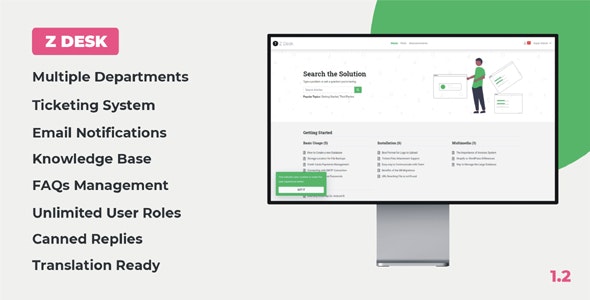 Z Desk – Support Tickets System with Knowledge Base and FAQs 2.3