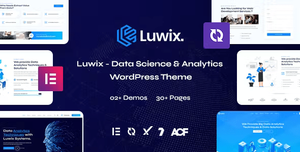 Luwix – Data Science  Analytics WordPress Theme 1.2.0