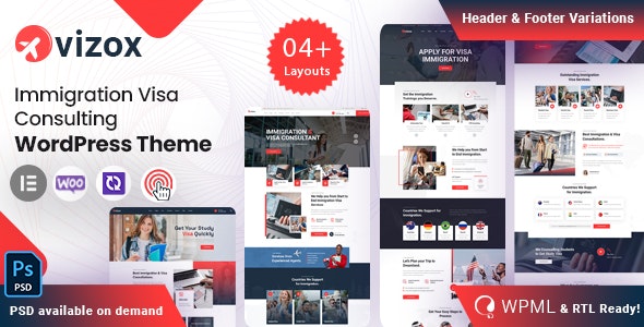 Vizox – Immigration Visa Consulting WordPress Theme 1.3