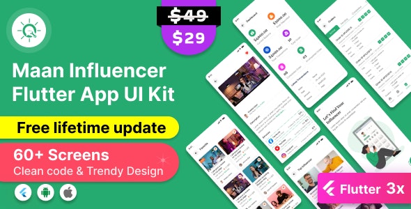 Maan Influencer Hiring Flutter App UI Kit