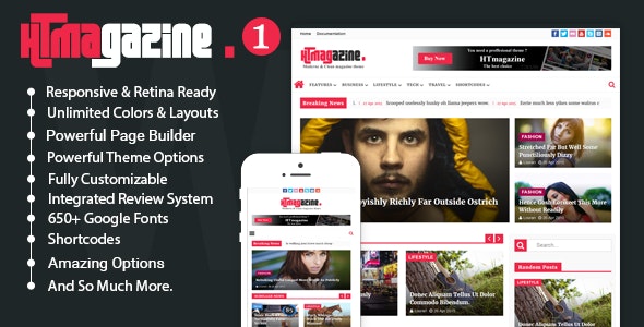 HTmagazine –  WordPress Newspaper Magazine Blog Theme