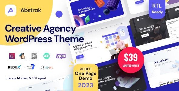 Abstrak – Agency  Portfolio Theme