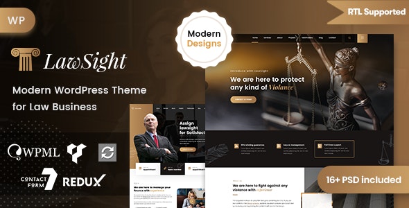 Lawsight – Law  Lawyer WordPress Theme