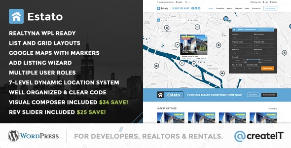 Estato – WordPress Theme for Real Estate and Developers