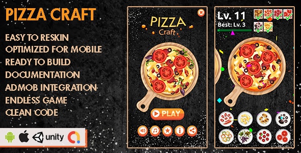 Pizza Craft – Unity Game – Android Hypercasual Game