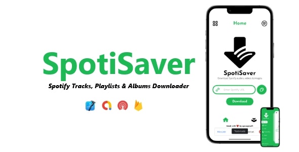 SpotiSaver – Spotify Tracks, Playlists  Albums Downloader | ADMOB, ONESIGNAL, FIREBASE