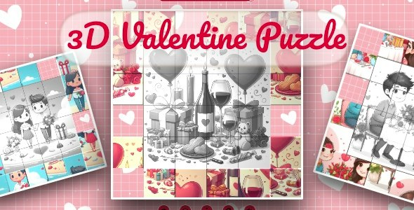 3D Valentine Puzzle – Cross Platform Puzzle Game