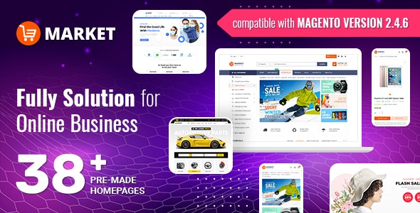 Market – Premium and Optimized Magento Theme (38+ Indexes)