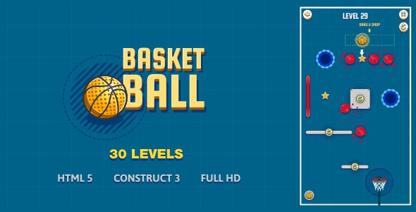 Basket Ball – HTML5 Game (Construct3)