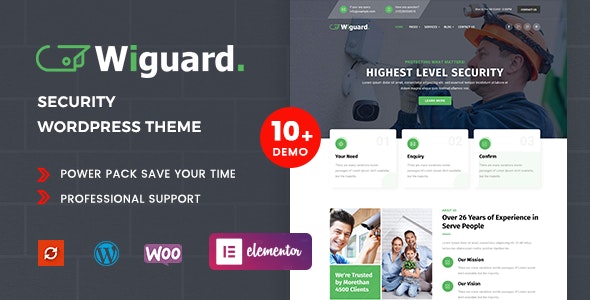 Wiguard – CCTV  Security WordPress Theme