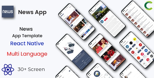 News Android App + News iOS App Template | React Native | Multi Language | NewsApp