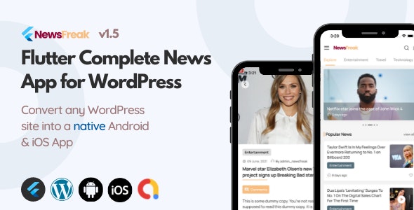 Newsfreak – Flutter Mobile App for WordPress 2.2.0