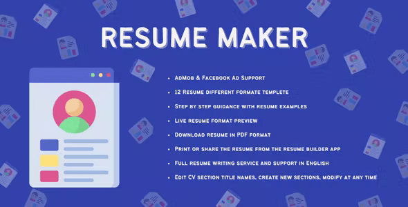 Resume Maker – CV Maker with Admob + Facebook mediation