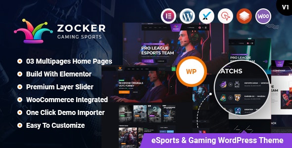 Zocker – eSports and Gaming WordPress Theme