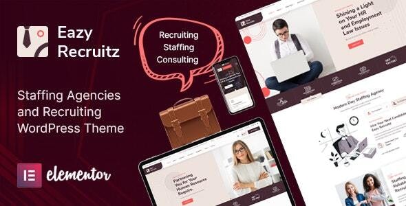 Eazy Recruitz – Staffing Agencies WordPress Theme