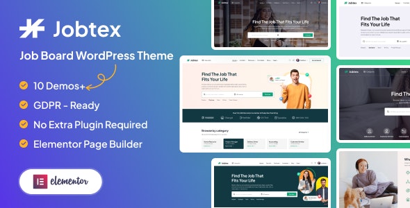 Jobtex – Job Board WordPress Theme 1.2.13