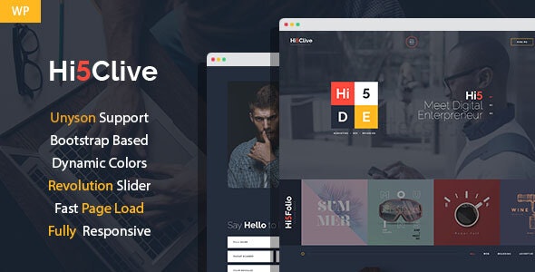 Hi5Clive – Digital Marketing Entrepreneur WordPress Theme