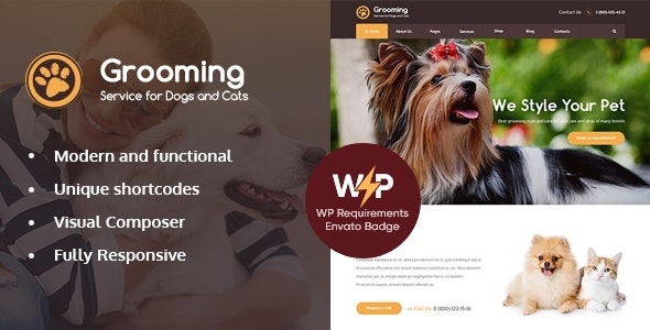 Grooming – Pet Shop  Veterinary Physician WordPress Theme