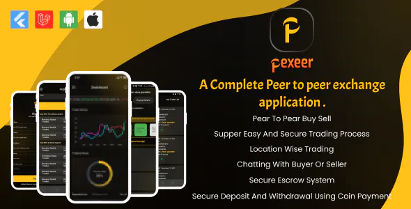 Pexeer – A Complete Peer to Peer Cryptocurrency Flutter App 1.2