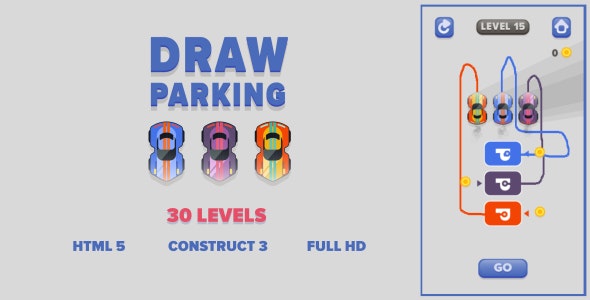 Draw Parking – HTML5 Game (Construct3)