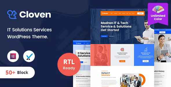 Cloven – IT Solutions Services Company WordPress Theme + RTL