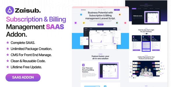 Zaisub – Subscription & Billing management SAAS Addon. 1.5