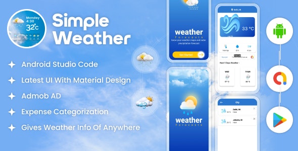 Simple Weather – Weather Indicate Android App – Weather Alert