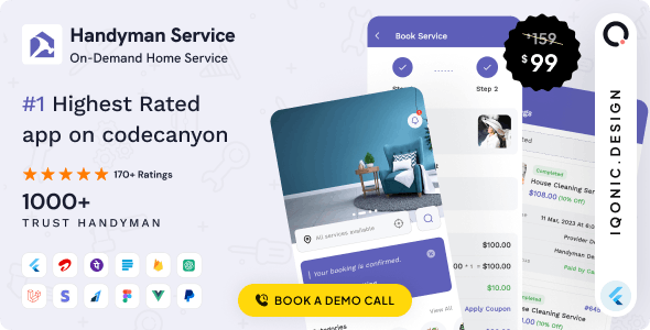 Handyman Service – On-Demand Home Service Flutter App with ChatGPT Integration 11.9.0