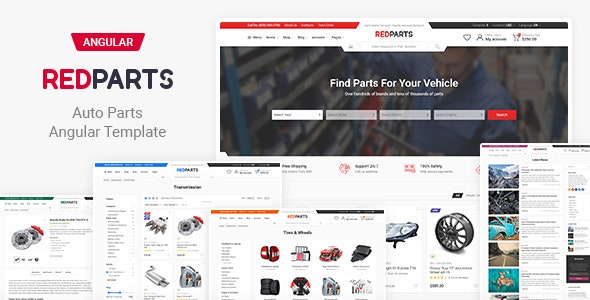 RedParts – Auto Parts Angular Template