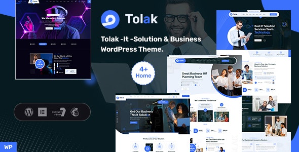 Tolak – It Solution  Business WordPress Theme