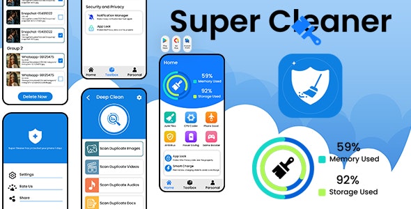 Super Cleaner – Junk Removal – Storage Cleaner – Phone Master – Cleaner Antivirus – Phone Manager